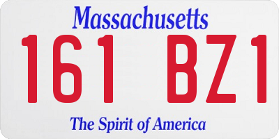 MA license plate 161BZ1