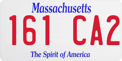 MA license plate 161CA2