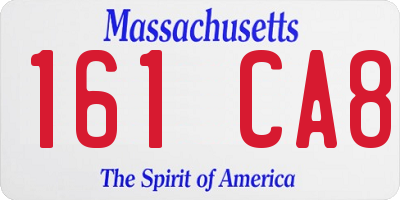 MA license plate 161CA8