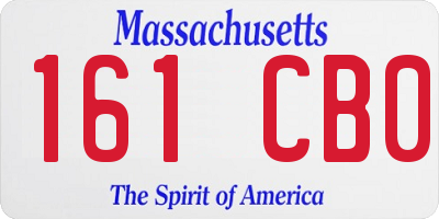 MA license plate 161CB0