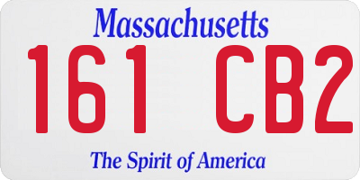 MA license plate 161CB2