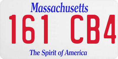 MA license plate 161CB4