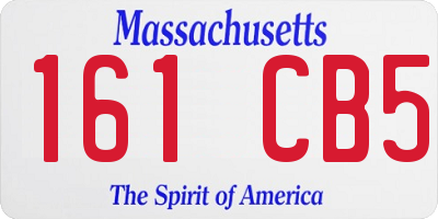 MA license plate 161CB5