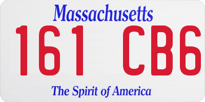 MA license plate 161CB6