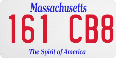 MA license plate 161CB8