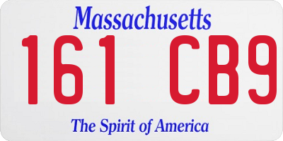 MA license plate 161CB9