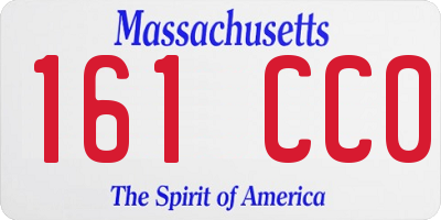 MA license plate 161CC0