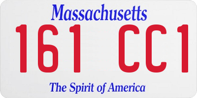 MA license plate 161CC1
