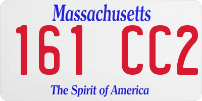 MA license plate 161CC2