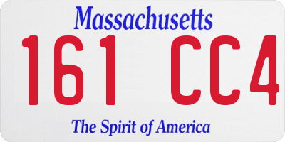 MA license plate 161CC4