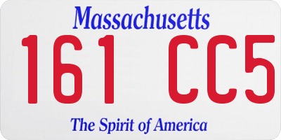 MA license plate 161CC5