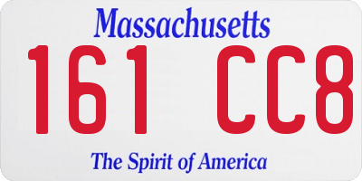 MA license plate 161CC8