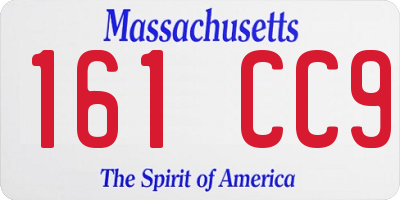 MA license plate 161CC9