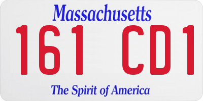 MA license plate 161CD1