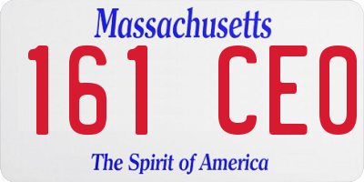 MA license plate 161CE0