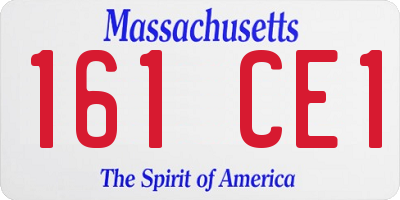 MA license plate 161CE1