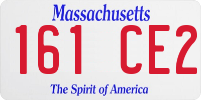 MA license plate 161CE2