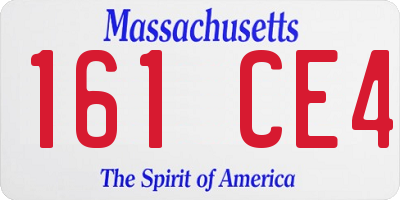 MA license plate 161CE4