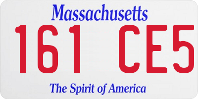 MA license plate 161CE5