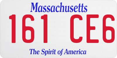 MA license plate 161CE6