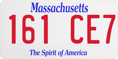 MA license plate 161CE7