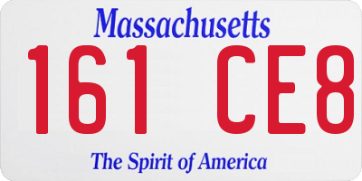 MA license plate 161CE8
