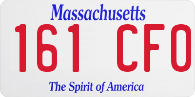 MA license plate 161CF0