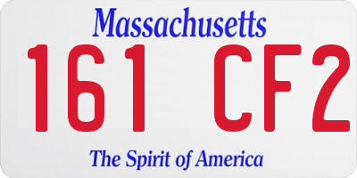 MA license plate 161CF2