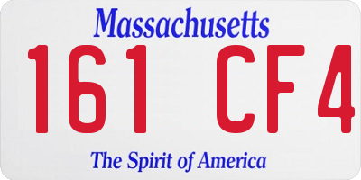 MA license plate 161CF4
