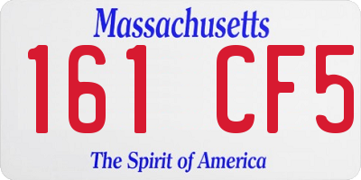 MA license plate 161CF5