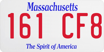 MA license plate 161CF8
