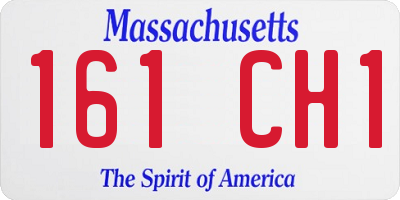 MA license plate 161CH1