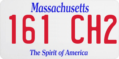MA license plate 161CH2