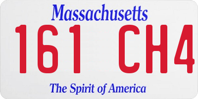 MA license plate 161CH4