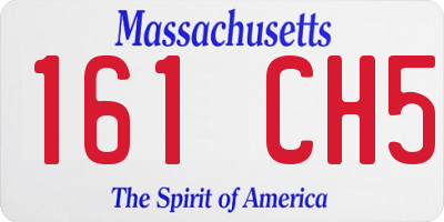 MA license plate 161CH5