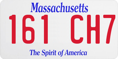 MA license plate 161CH7