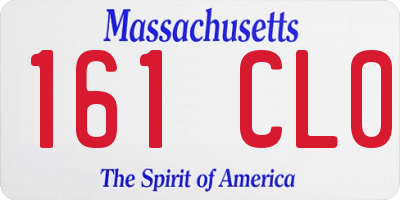 MA license plate 161CL0