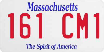MA license plate 161CM1