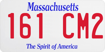 MA license plate 161CM2