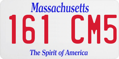 MA license plate 161CM5