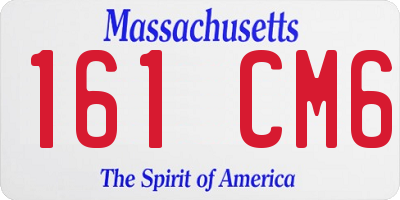MA license plate 161CM6