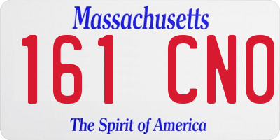 MA license plate 161CN0