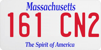MA license plate 161CN2