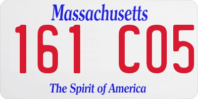 MA license plate 161CO5