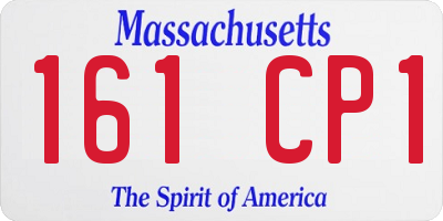 MA license plate 161CP1