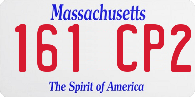 MA license plate 161CP2