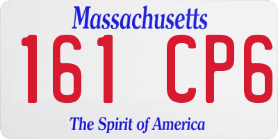 MA license plate 161CP6