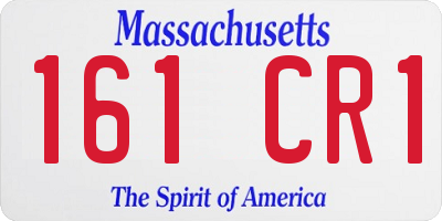 MA license plate 161CR1