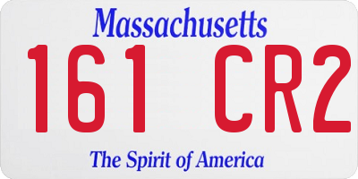 MA license plate 161CR2