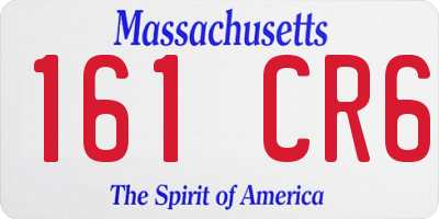 MA license plate 161CR6